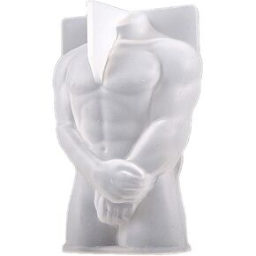3D European Human Body Statue Decor Candle Silicone Mold Epoxy Resin Ornaments Making Soap Melt Home Decorations, male