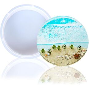 Large Round Resin Mold, 12 Inches Round Silicone Mold 2-Inch-Deep Round Base Mold for DIY Table Display Base Flower Preserving Resin Art