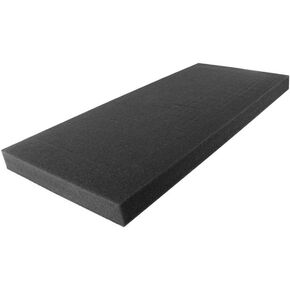 FoamRush 3" x 22" x 72" Charcoal High Density Upholstery Foam Cushion (Upholstery Sheet, Foam Padding, Seat Replacement, Chair Cushion Replacement, Square Foam, Wheelchair Seat Cushion) Made in USA