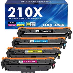 210X Toner Cartridges 4 Pack MFP 4301fdw Compatible for HP 210X 210A 210 Toner Cartridges Replacement for HP Color Laserjet Pro MFP 4301fdn Pro 4201dw 4201dn W2100A W2100X Printer (with Chip)