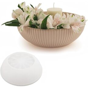 Large Bowl Resin Mold, 10 Inch Round Bowl Silicone Container Epoxy for Resin Concrete Candle Holder Trinket Box Succulent Plant Pot Bathroom Storage Craft Making Decoration