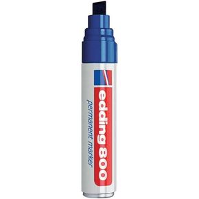 edding 800 permanent marker - black - 1 pen - chisel nib 4-12 mm - for bold markings - waterproof, quick-drying, smear-proof pens - for cardboard, plastic, wood, metal, glass and fabric