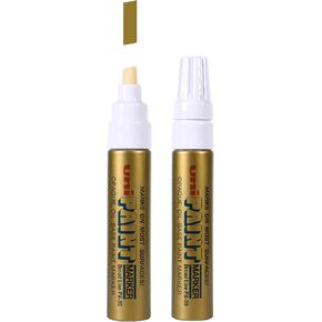 Uni-Ball Uni Paint PX-30 Oil-Based Paint Markers, Broad Line (8mm), Gold, 2 Count