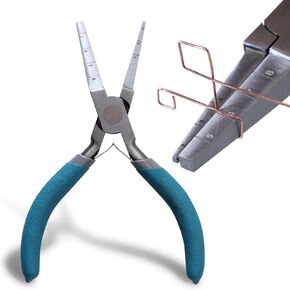 Square Nose Winding Pliers, 6in Needle Nose Pliers Wire Looping Pliers Metal Wire Bending Looping Tool with Scale Wire Working Tool for DIY Jewelry Crafts