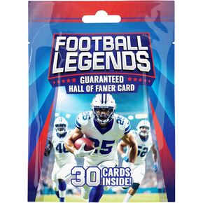 Football Legends Pack | 30 Football Cards | Guaranteed Hall of Fame Player Card