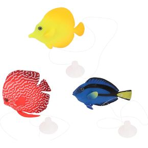 3Pcs Artificial Glowing Fish 3 Styles Colorful Fake Fish Floating Clownfish Aquarium Artificial Fish Decor for Fish Tank