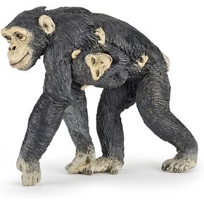 Papo -Hand-Painted - Figurine -Wild Animal Kingdom - Chimpanzee and Baby -50194 -Collectible - for Children - Suitable for Boys and Girls- from 3 Years Old