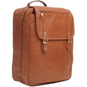 DreamController Leather Backpack Convertible 5in1 Laptop Bag, Shoulder Backpack, Messenger-Crossbody, Trolly Strap & Handle