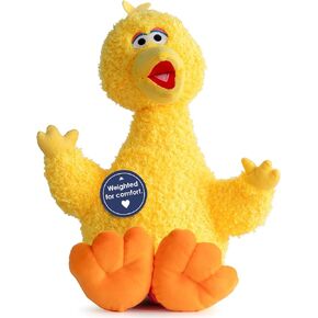 Jay Franco Weighted Sesame Street Plush Pillow Buddy - 2.5 lbs Soft Plushie Stuffed Pillow, 22 Inches, Yellow - Big Bird