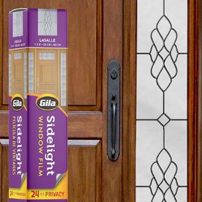 Gila® Lasalle Sidelights مدخل ديكور نافذة الفيلم DIY ثابت التشبث، 1 قدم × 6 قدم (12 بوصة × 72 بوصة) (6 قدم مربع)