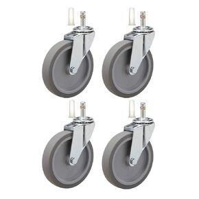 4" Caster Replacement for Rubbermaid Utility Carts | Set of 4 | Fits Series 4000, 3355-88, 3424-88