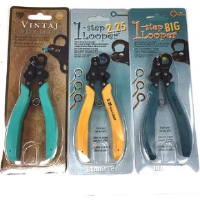 Ny6design One Step Looper Pliers Set (1.5mm, 2.25mm, 3mm) 3 Pilers for Jewelry Making Easy and Fast for Beginners