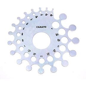 Diamond And Stone Baker Gauge With Carat And Millimeter Measurements