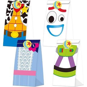 United-Unicorns AllKnow 28 Pcs Toyy-Inspired Story Party Supplies, Goodie Gift Bags, Including 4 Patterns Double Sided Printed Ideal for Kids Birthday Party Decorations