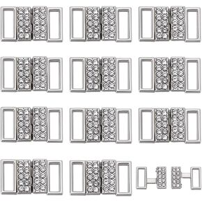 FREEBLOSS 12Pcs Front Closing Bikini Clasps Bra Closure Clasp Replacement Bikini Hook Closure Buckle Bra Closure Clasp Hook for Women Swimsuit