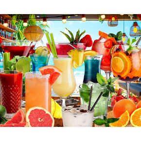 Springbok Summer Sips 1000 Piece Jigsaw Puzzle for Adults - Have Fun with This Tropical Image That's Sure to Tempt Your tastebuds