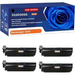 D1203000 Developer Unit Compatible for Savin MP 2553 3053 3353 MP 2352SP 2852 2852SP 3352 3352SP Printers, Print Up to 70000 Pages, Bright Colors (4 Pack Black)