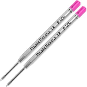2 Pack - Private Reserve Ink Schmidt P900 Magenta Medium Nib Parker Style Ballpoint Refill