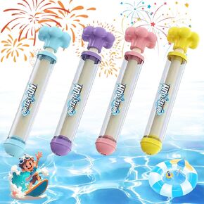 Fireworks Water Gun,Romantic Fireworks Water Spray Toys,High Pressure Pull-Out Fireworks Water Gun,Suitable for Pool Parties,Beach,Concerts,Festivals,Gatherings,Marriage Proposals.4PC