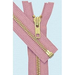 26" Medium Weight Jacket Zipper YKK #5 Brass ~ Separating ~ S077 Dusty Pink (1 Zipper/pack)