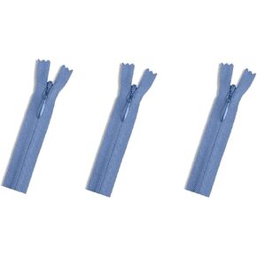Invisible (Conceal) YKK Zippers - Perfect for Clothes, Crafts & Sewing Projects - Color: Periwinkle #264 - Choose Your Length - Made in The United States (3 Zippers Per Pack) (22" Inches)
