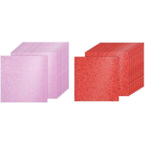 PATIKIL 20Sheets Orange Glitter Cardstock, 8.3x11.7 in A4 Glitter Paper Card Stock Shiny Scrapbook 250gsm Sparkly Paper Large Shimmer for Crafts Scrapbook DIY Art Wedding Party