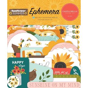 Cardstock Ephemera 33/Pkg-Icons, Sunflower Summer