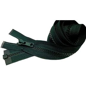 YKK #5 Molded Vislon Cypress Green Medium Weight Jacket Separating Zipper - Choose Your Length - Color: Cypress Green #830 - Made in The United States (1 Zipper Per Pack) (28" Inches)