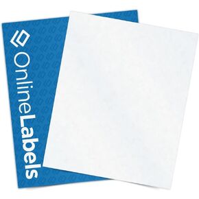 8.5 x 11 Waterproof Clear Frosted Matte Sticker Paper (Laser Printers Only) - 100 Sheets - Full Sheet Labels - OnlineLabels