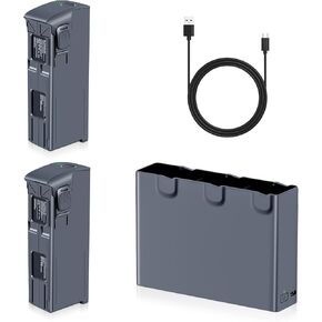 Fantasyo Avata 2 Series Battery 2 Packs 2150mAh and Triple Avata 2 Series Two-Way Charging Hub Kit Compatible with DJI Avata 2 Drone