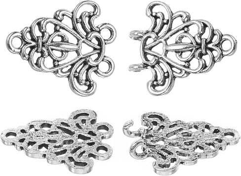 uxcell Cloak Clasp Sew on Hooks and Eyes, Vintage Flower Cape Clasps Sweater Shawl Collar Cardigan Buckles in Saudi Arabia