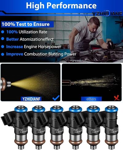 0280158091 Upgraded Fuel Injectors For:-Ford Edge Fusion Flex Taurus X Taurus For:-Lincoln MKX MKZ MKT MKS For:-Mazda CX-9 For:-Mercury Sable 3.5L 3.7L 07-15 (6PCS) in Saudi Arabia
