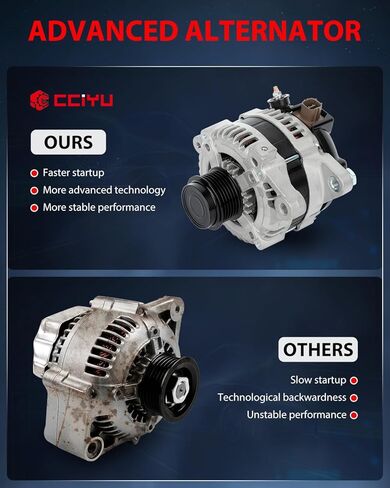cciyu Alternators 11385 Fit for 2009-2013 For Toyota Corolla 1.8L 2009-2010 For Toyota Matrix 1.8L 2009-2010 For Pontiac Vibe 1.8L 210-0731 210-0699 104210-5490 104210-5491 27060-0P150 in Kuwait