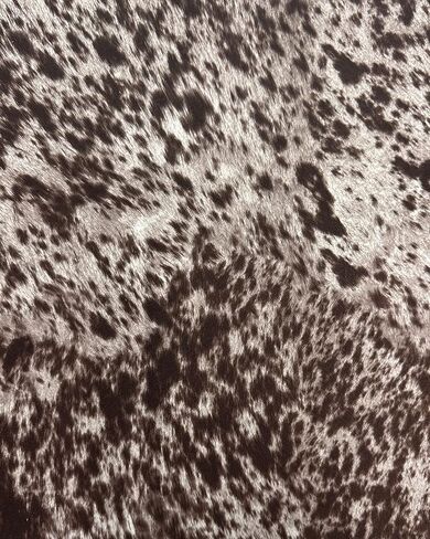 Suede Velvet Longhorn Spotted Cow Print Cowabunga Fabric Upholstery / 54" Wide/Sold by The Yard (Chocolate) in Kuwait