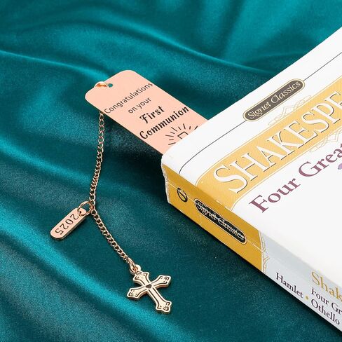 First Communion Gifts for Girls Boys Baptism Confirmation Gifts for Teen Christian Religious Easter Gifts for Kids Goddaughter Godson Women Men 1st Holy Communion Bookmark Easter Basket Stuffers Faith in Saudi Arabia
