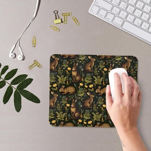 Blue and White Floral Mouse Pad, Luxury Gold Chrysanthemum Flower Mousepad Mouse Mat with Non-Slip Rubber Base for Home Office Desk Accessories, Aesthetic Office Supplies, 9.5x7.9 Inch in Kuwait