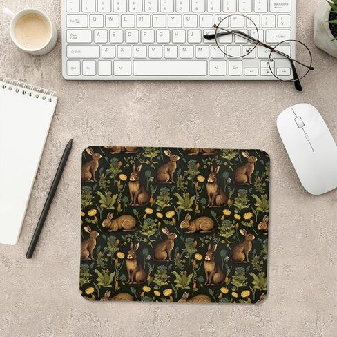 Blue and White Floral Mouse Pad, Luxury Gold Chrysanthemum Flower Mousepad Mouse Mat with Non-Slip Rubber Base for Home Office Desk Accessories, Aesthetic Office Supplies, 9.5x7.9 Inch in Kuwait