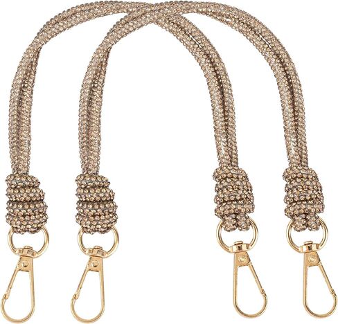 Framendino, 2 Pack Rhinestone Purse Strap Crystal Replacement Shoulder Chain for Women Evening Party Bag 12.6 Inch Gold in Saudi Arabia