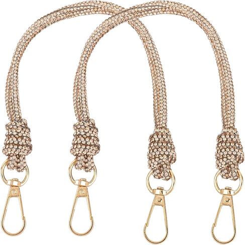 Framendino, 2 Pack Rhinestone Purse Strap Crystal Replacement Shoulder Chain for Women Evening Party Bag 12.6 Inch Gold in Saudi Arabia