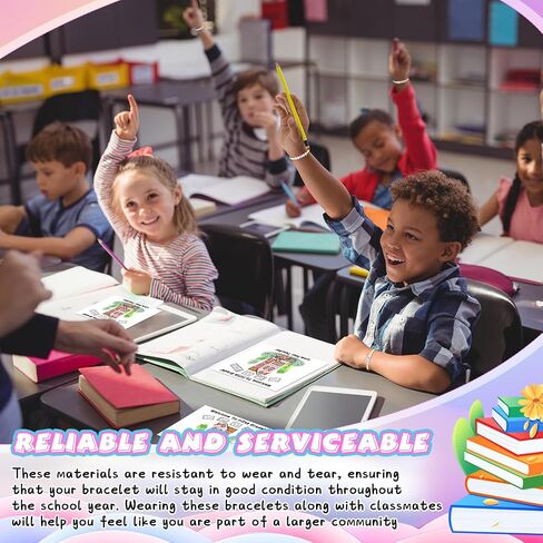 XunYee 24 Sets Back to School Gifts for Student Include Our Class Is a Family Greeting Card and First Day of School Bracelet with Bags Letter Bracelet for 1st Day of Classroom (First Grade) in Saudi Arabia