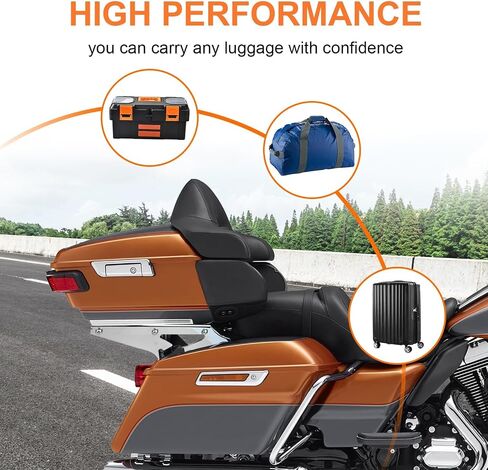 حامل أمتعة قابل للفصل من الكروم مكون من قطعتين متوافق مع Touring Road King Street Glide Road Glide Electra Glide Tour Pack Pak 2014-2023 in Saudi Arabia