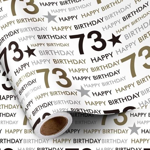 Ruspepa التفاف الورق لفة - Mini Roll - عيد ميلاد 75 وتصميم عيد ميلاد سعيد مثالي لعيد الميلاد والعطلات - 17 بوصة × 16.4 قدم in Saudi Arabia