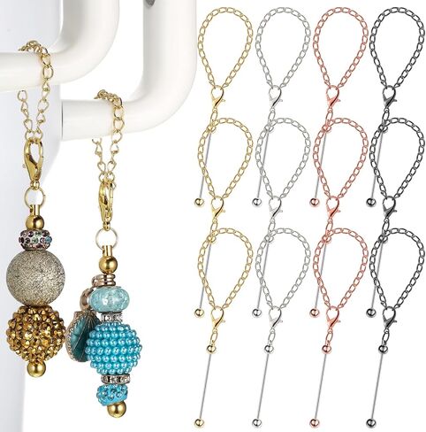 12 Pcs Beadable Charm Accessories Compatible with Stanley Beaded Charm for Tumblers with Handle Cup Chains Wire for 30 40 oz Water Bottle Jewelry Gift Making Blank DIY in Saudi Arabia