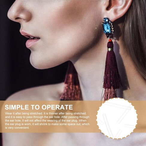 Earring Post Sleeves for Sensitives Ears 50 Pairs Sleeve Protectors Silicone Anti-Sensitives Pierced Cover for Hook Earrings in Saudi Arabia