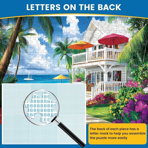 Puzzles for Adults 300 Pieces Sea View Room Puzzles 300 Pieces for Adults,Interlock Perfectly Letter on Back No Dust,Challenging Puzzle Home Decor Birthday Party Gift Toy for Men Women Olders Seniors in Saudi Arabia