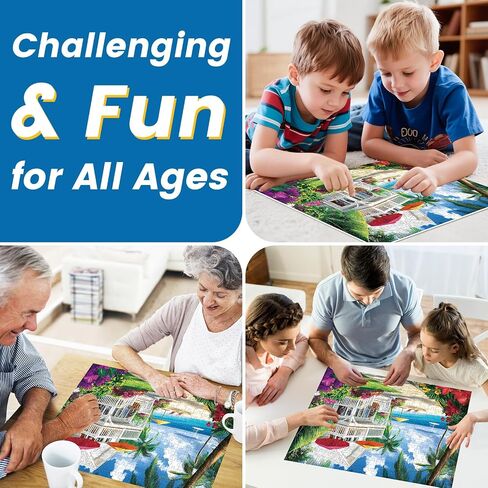 Puzzles for Adults 300 Pieces Sea View Room Puzzles 300 Pieces for Adults,Interlock Perfectly Letter on Back No Dust,Challenging Puzzle Home Decor Birthday Party Gift Toy for Men Women Olders Seniors in Saudi Arabia