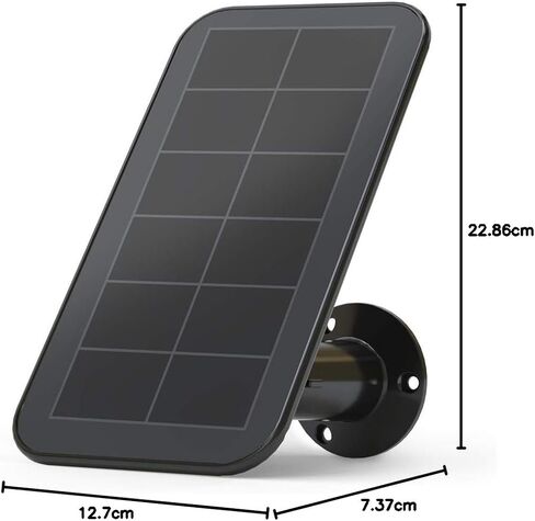 شاحن لوحة شمسية من Arlo (إصدار 2018) - ملحق معتمد من Arlo - يعمل مع كاميرات Arlo Ultra وUltra 2 وPro 3 وPro 4 وPro 3 Floodlight، مقاوم للطقس، كابل طاقة بطول 8 أقدام، أبيض - VMA5600 in Kuwait