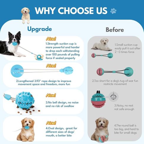 Suction Cup Dog Toys Tug of War, Dog Toys for Small Medium Dogs, Mentally Stimulating Puppy Teething Toys to Keep Them Busy in Saudi Arabia