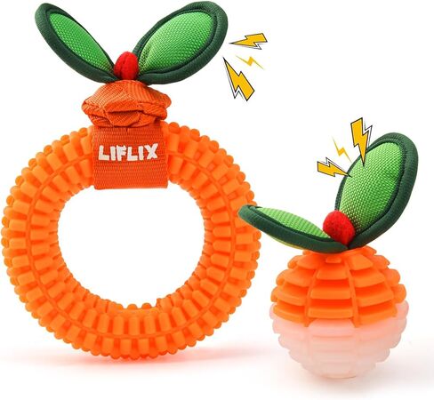 2-Pack Dog Teeth Cleaning Toys, Durable TPU Bite and Brush Dog Toys for Small and Medium Dogs, Dental Chew Toys for Puppy Teething in Saudi Arabia