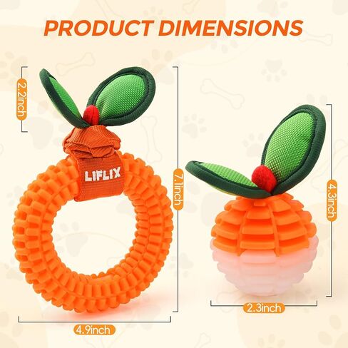 2-Pack Dog Teeth Cleaning Toys, Durable TPU Bite and Brush Dog Toys for Small and Medium Dogs, Dental Chew Toys for Puppy Teething in Saudi Arabia